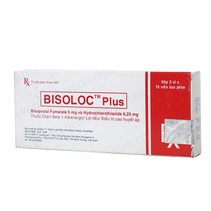 Bisoloc Plus 5mg/6.25mg (Bisoprolol Fumarat, Hydroclorothiazid) United (H/30v)