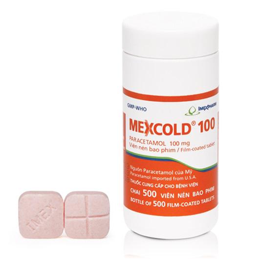 Mexcold 100 (Paracetamol) Imexpharm (C/500v)