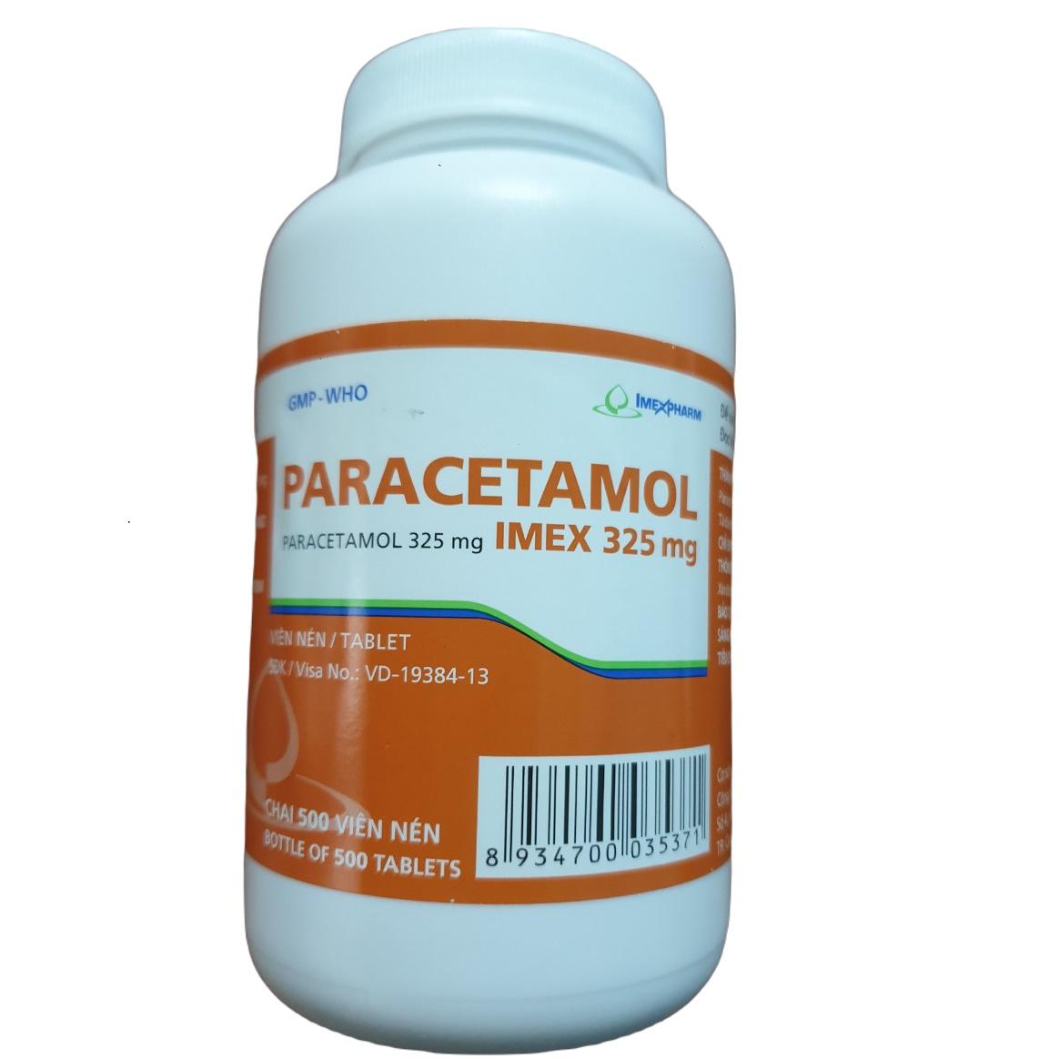 Paracetamol 325mg Imexpharm (C/500v)
