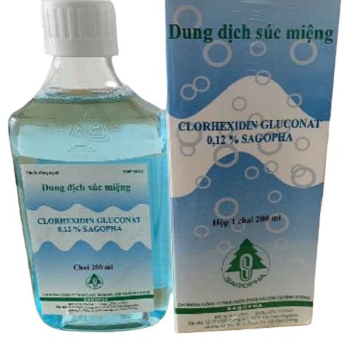 Dung Dịch Súc Miệng Clorhexidin Gluconat 0,12% Sagopha (C/200ml)