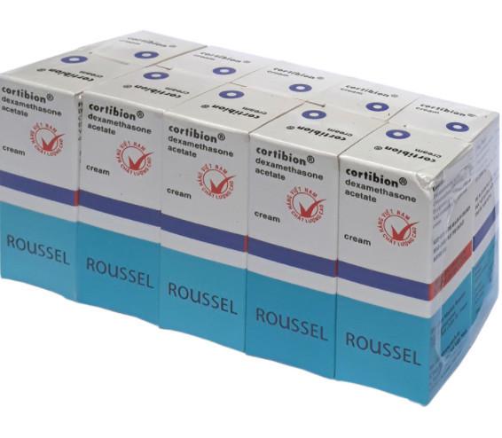 Cortibion (Dexamethason,Cloramphenicol) Roussel (lốc/10 chai/8gram)