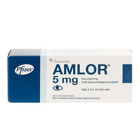 Amlor 5mg viên Nén (Amlodipin) Pfizer (H/30v) 