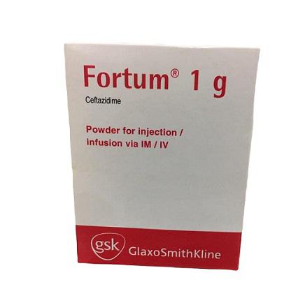 Fortum 1g (Ceftazidime) SGK (H/1 lọ)