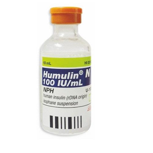 Humulin N (Insulin) 100IU/ml Eli Lilly (H/1lọ)