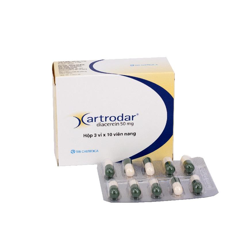 Artrodar 50mg (Diacerein) TRB Chemical (hộp/30viên nang)