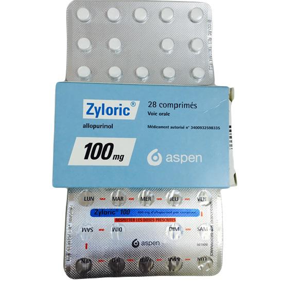 Zyloric 100mg (Allopurinol) Aspen (H/28v) Pháp