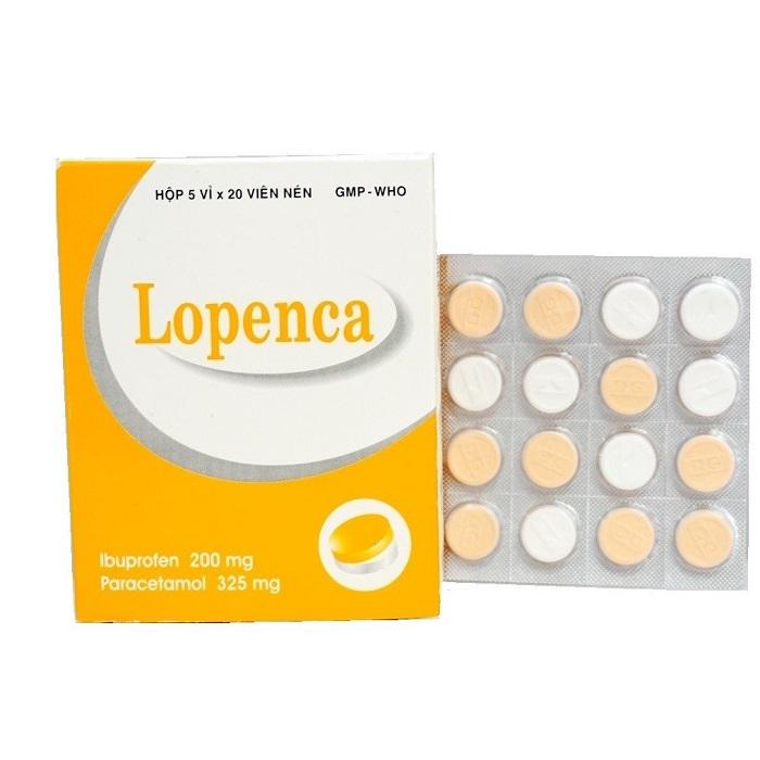 Lopenca (Paracetamol, Ibuprofen) DHG (Hộp/100v)