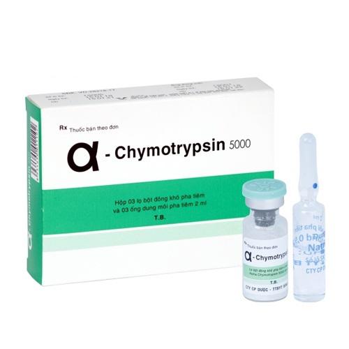 AlphaChymotrypsin 5000 Bidiphar (H/3 lọ bột+3 ống tiêm 2ml)