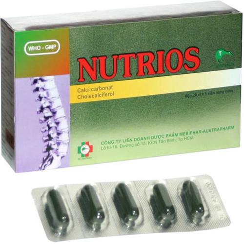 Nutrios (Calcium Carbonate, Cholecalciferol) Mebipha (H/100v)