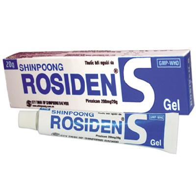 Rosiden S Gel (Piroxicam) 200mg Shinpoong (T/20gr)