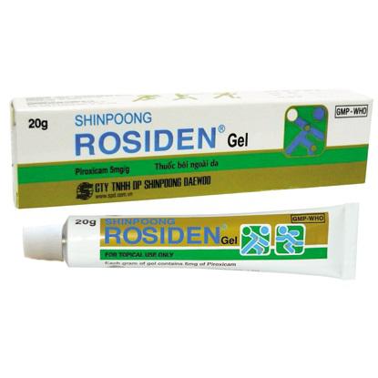 Rosiden Gel (Piroxicam) 5mg Shinpoong (T/20gr)