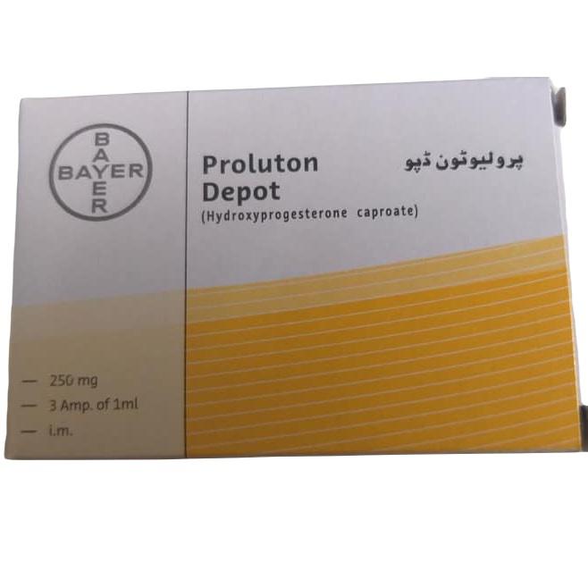 Proluton Depot 250mg (Hydroxyprogesterone Caproate)Bayer (H/3 ống/1ml) TNK