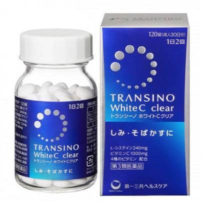 Viên Uống Trắng Da Transino White C Clear Daiichi Sankyo Nhật Bản (C/120v)