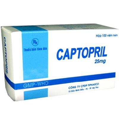 Captopril 25mg Tipharco (H/100v)
