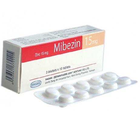 Mibezin 15mg (Kẽm) Hasan (H/30v)