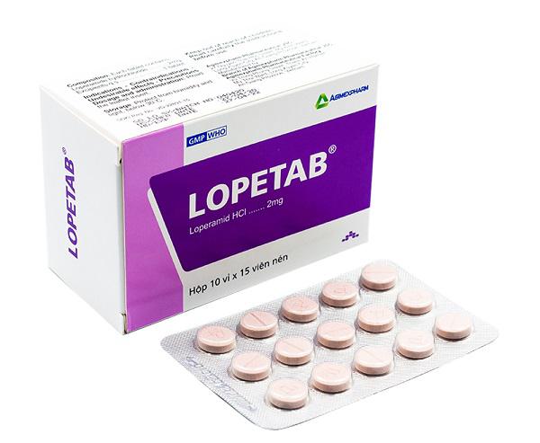 Lopetab Loperamid 2mg Agimexpharm (H/150v)(nén)