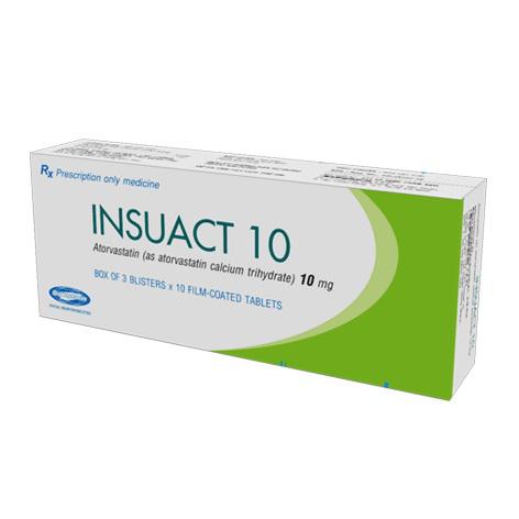 Insuact 10 (Atorvastatin) Savipharm (H/30v)