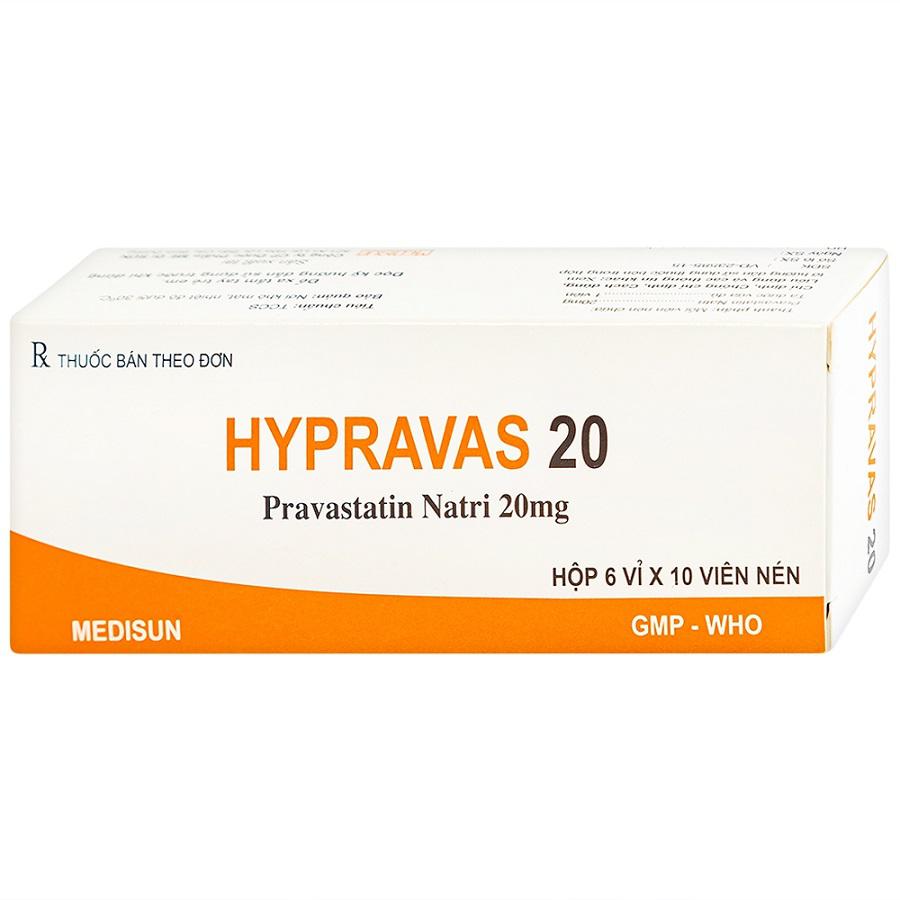 Hypravas 20 (Pravastatin) Medisun (H/60V)