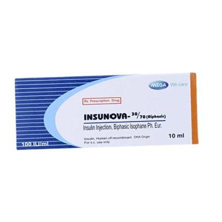 Insunova 30/70 100iu/1ml (Insulin human, rDNA origin) Biocon (Lọ/10ml)