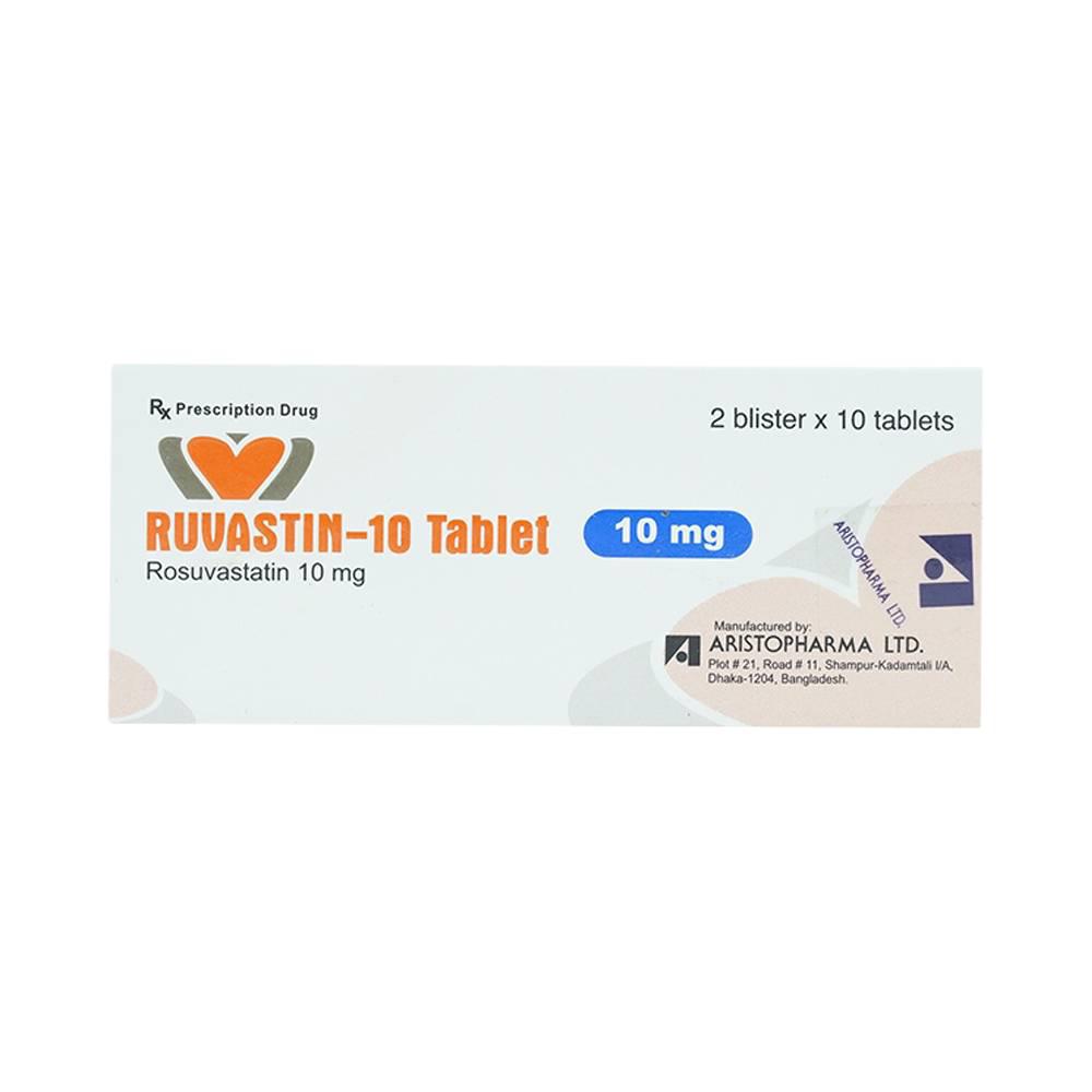 Ruvastin 10mg (Rosuvastatin) Aristo (H/20v)