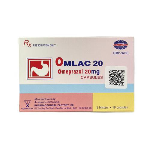 Omlac 20 (Omeprazol) Armephaco (Lốc/5h/50v)