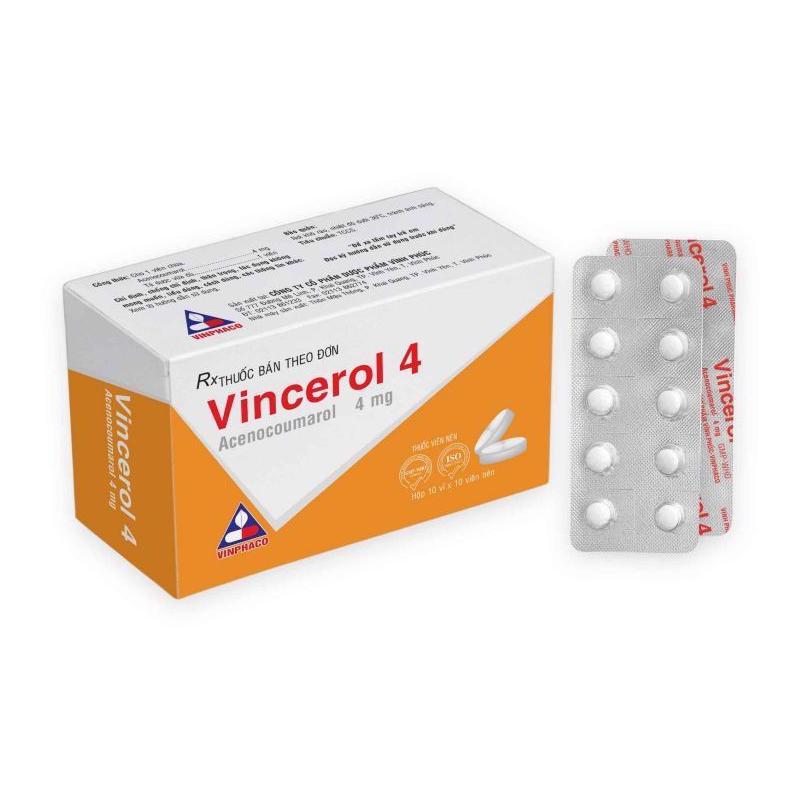 Vincerol 4mg (Acenocoumarol) Vinphaco (H/100v)