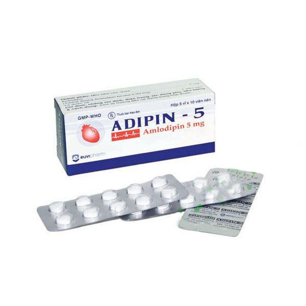 Adipin 5 (Amlodipin) Euvipharm (H/50v)