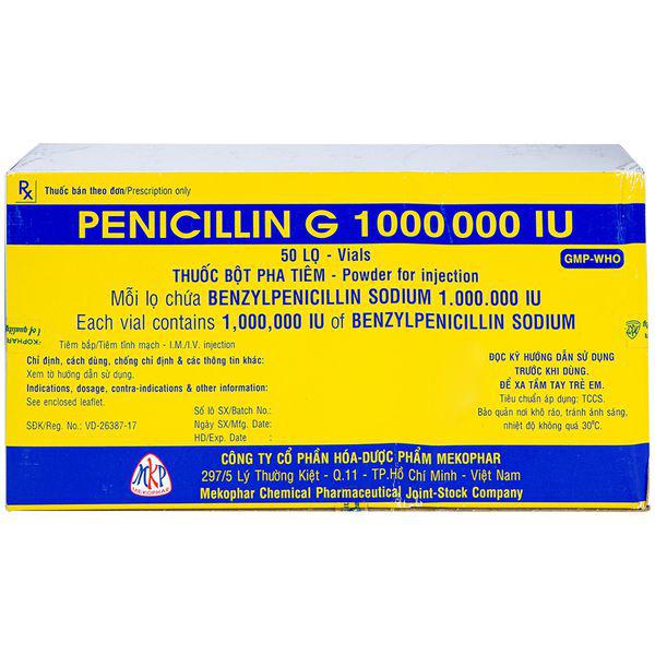 Penicillin G 1.000.000IU/ml (Benzylpenicillin) Mekophar (H/50o)
