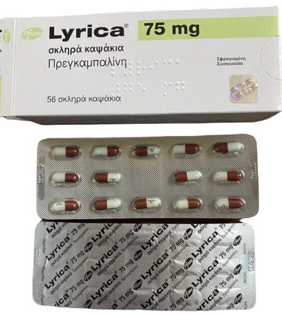 Lyrica 75mg (Pregabalin) Pfizer (H/56v) Hy Lạp