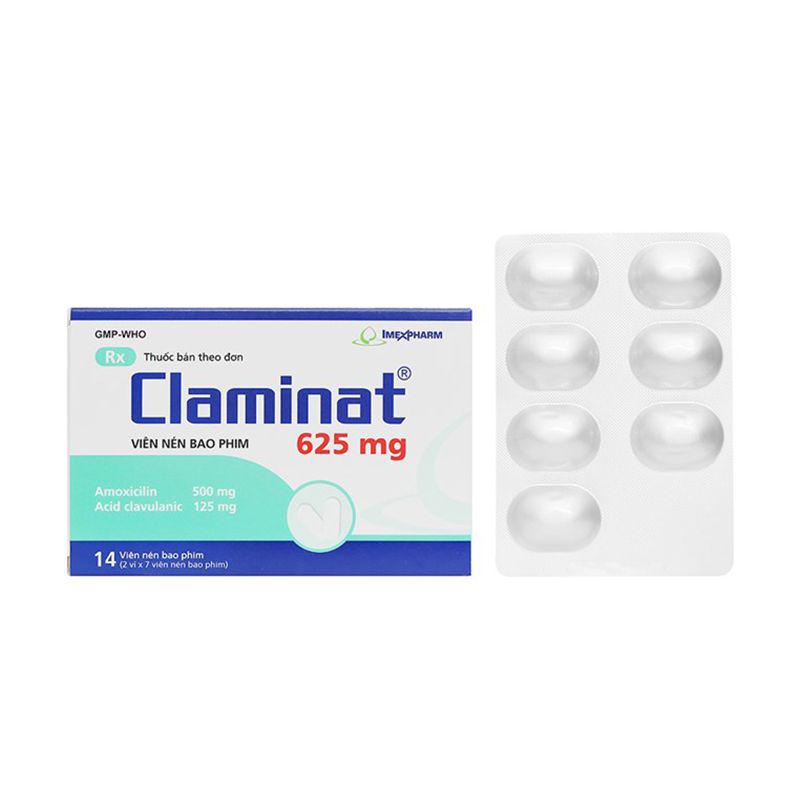 Claminat 625mg (Amoxicillin, Acid Clavulanic) Imexpharm (H/14v)