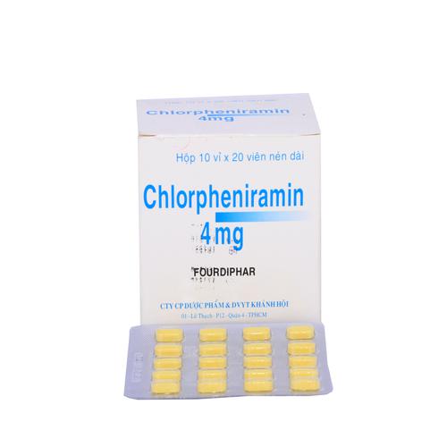 Chlorpheniramin 4mg Khánh Hội (H/200v)