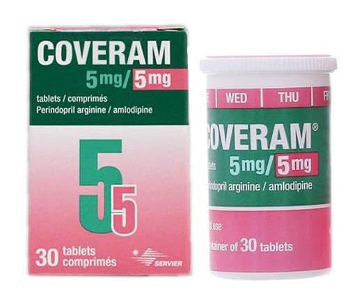 Coveram 5mg/5mg (Amlodipin, Perindopril) Servier Turkey (C/30V)