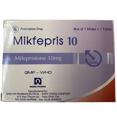 Mikfepris (Mifepriston) 10mg Nam Hà (Lốc/10h/1v)