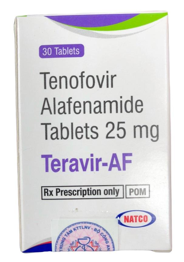 Teravir-AF 25mg (Tenofovir Alafenamide) NATCO (H/30v)  Ấn Độ