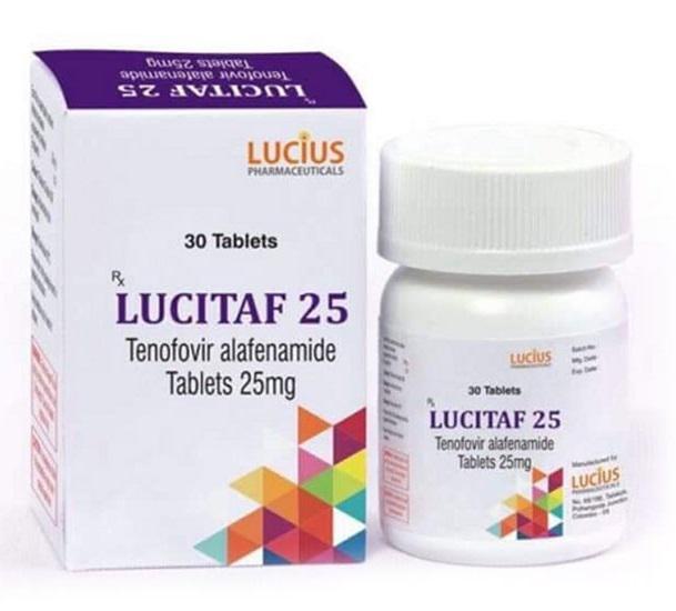 Lucitaf 25mg (Tenofovir Alafenamide) Lucius (Lọ/30V) INDIA
