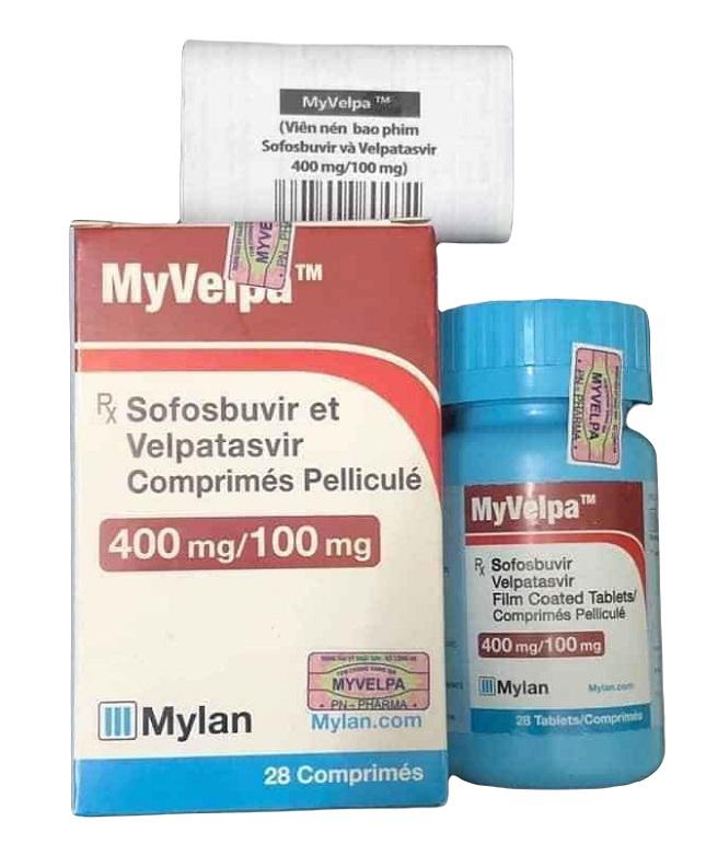 Myvelpa (Velpatasvir và Sofosbuvir) Mylan IP (H/28V) 