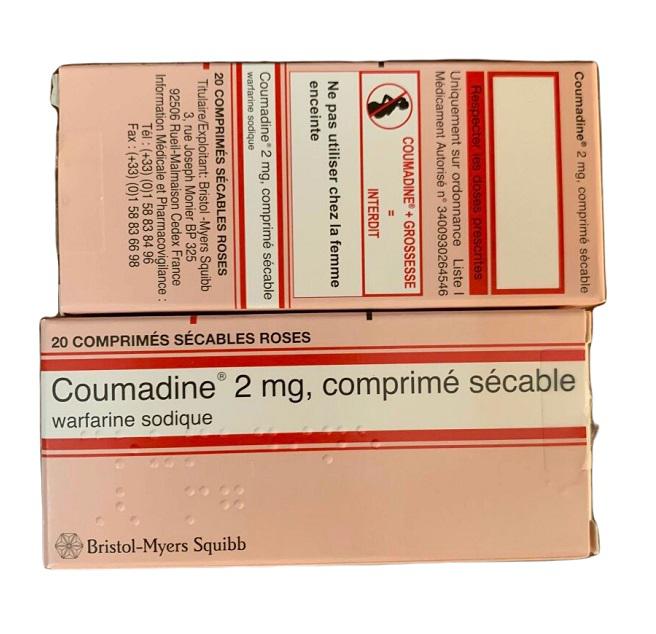 Coumadine 2mg (Warfarin)Bristol-Myers Squibb (H/20V) Pháp(Lốc 10_Hộp)