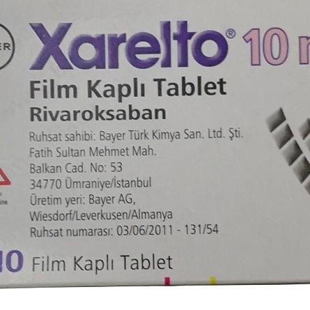 Xarelto 10mg (Rivaroxaban) Bayer Turkey (H/10V)