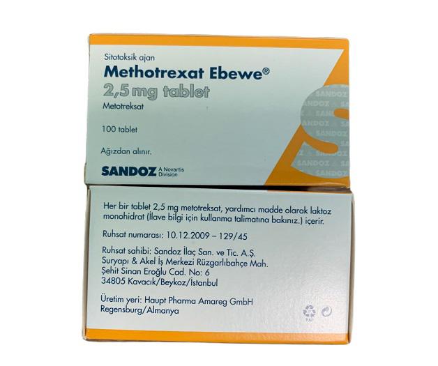 Methotrexat Ebewe 2.5mg (Methotrexate) SANDOZ Turkey (H/100V)