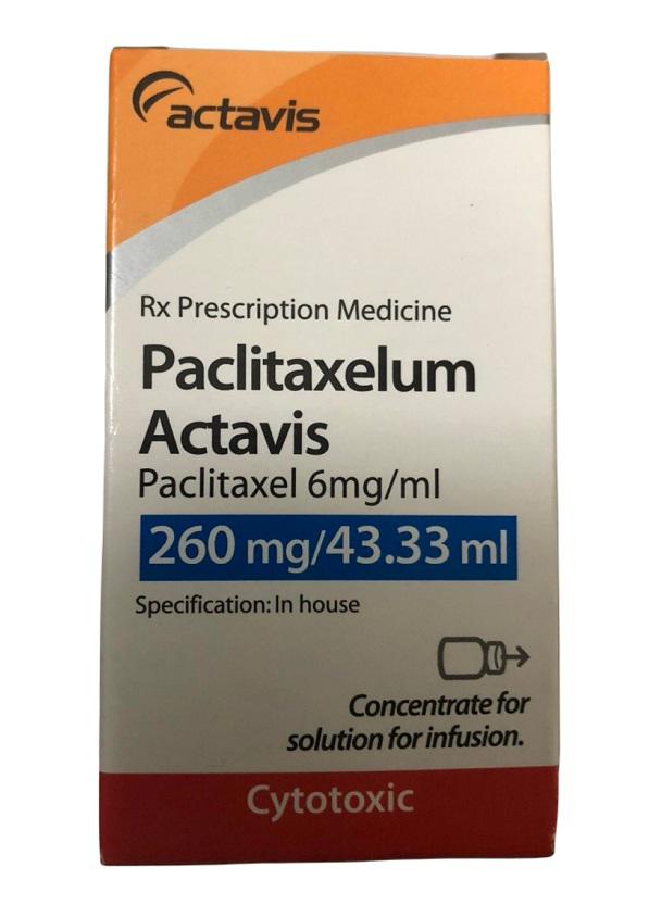 Paclitaxelum  260mg/43.33ml (Paclitaxel 6mg/ml) Actavis (H/1 Lọ)