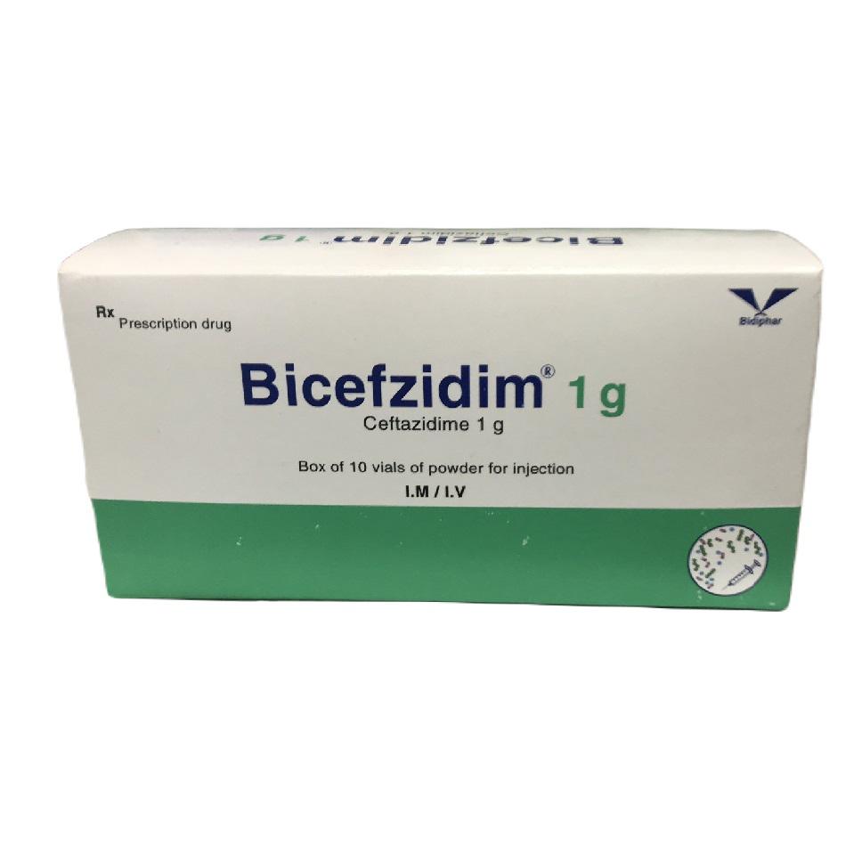 Bicefzidim 1g (Ceftazidim) Bidiphar (H/10lọ)