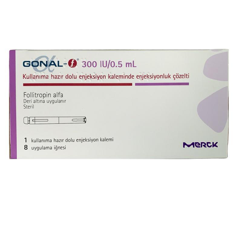 Gonal F 300 IU (Follitropin alfa) Merck Turkey (H/1 But + 8 Kim tiem)