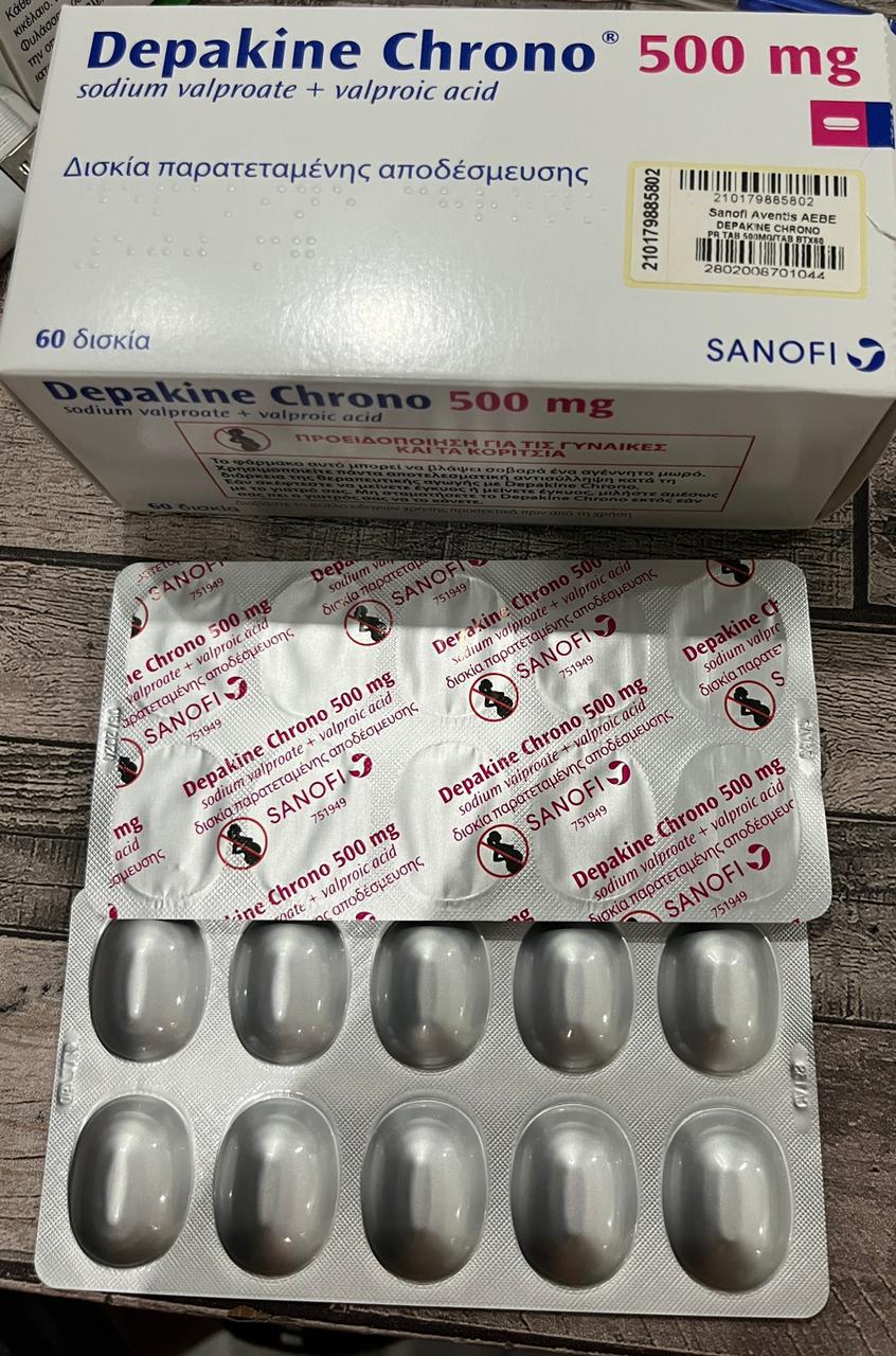 Depakine Chrono 500mg (Valproat natri) SANOFI Greece (H/60V)