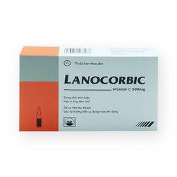 Lanocorbic 500mg/ml (Vitamin C) Pymepharco (Hộp 6 ống x 5 ml)