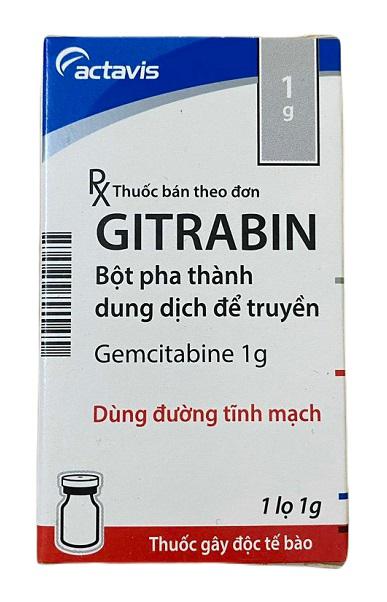 Gitrabin 1g (Gemcitabine) Actavis (H/1 Lọ)