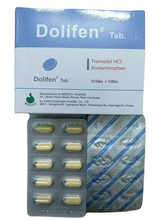 Dolifen Tab (Tramadol HCl,Acetaminophen) Korea (H/100V)