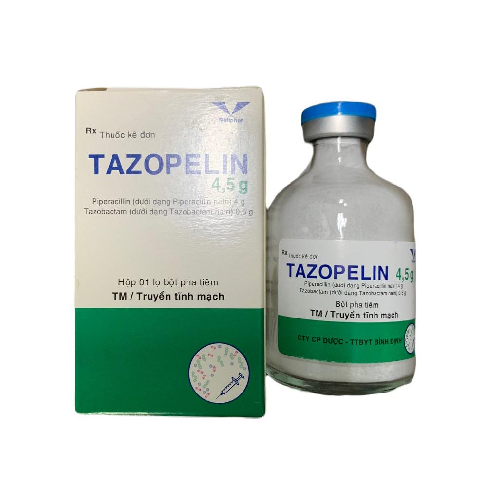 Tazopelin 4.5g (Piperacillin, Tazobactam) Bidiphar (H/1 Lọ)