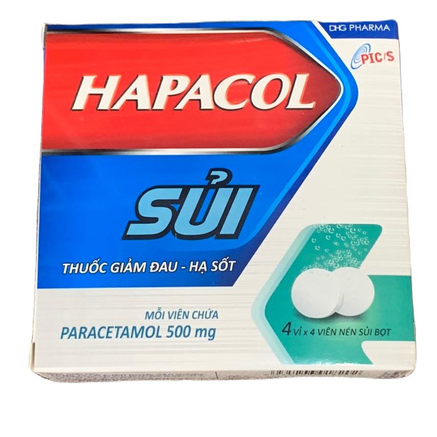 Hapacol Sủi (Paracetamol) 500mg DHG Pharma (H/16v)