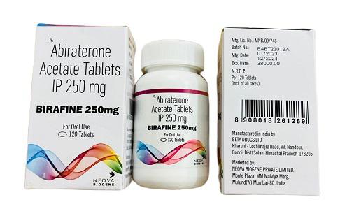 Birafine 250mg (Abiraterone acetate)  Neova Biogene (H/Lọ 120V) INDIA