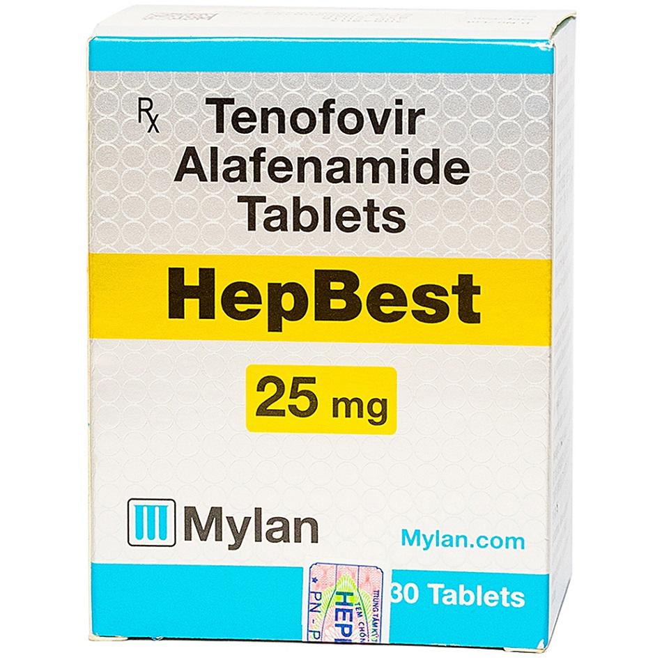 Hepbest 25mg (Tenoforvir Alafenamide) Mylan (H/30v) Ấn Độ - Công ty